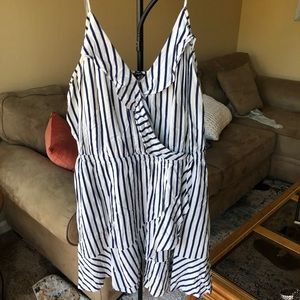 Express A-line striped dress.